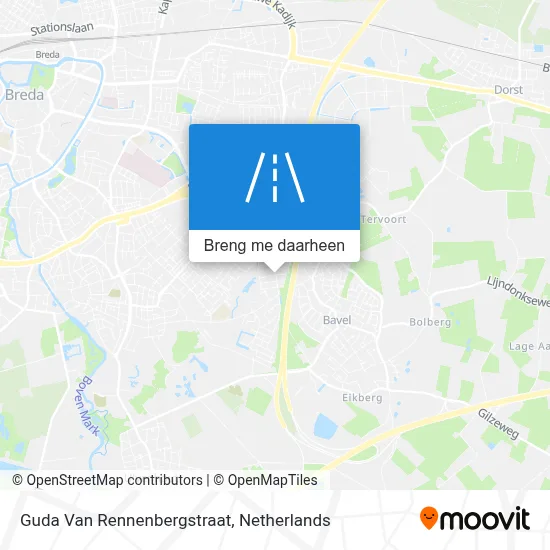 Guda Van Rennenbergstraat kaart