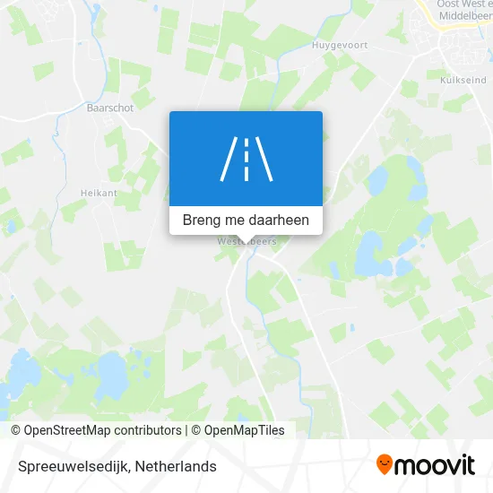 Spreeuwelsedijk kaart