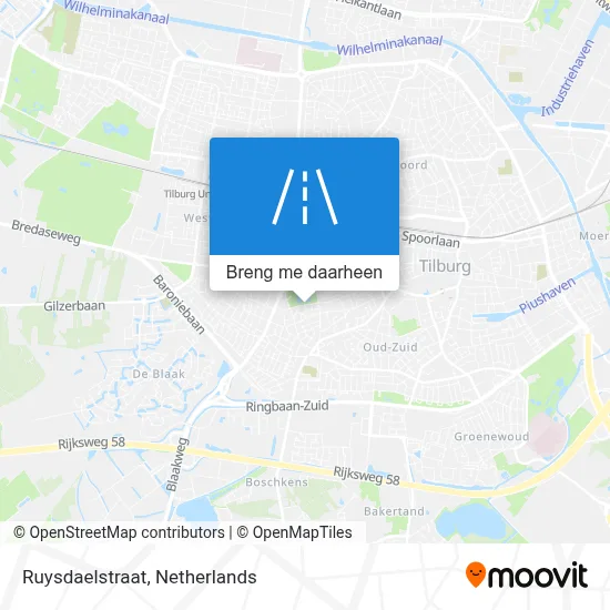 Ruysdaelstraat kaart
