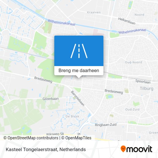 Kasteel Tongelaerstraat kaart