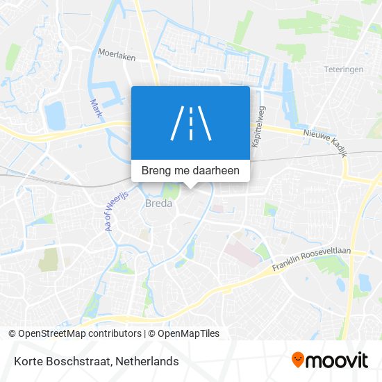 Korte Boschstraat kaart