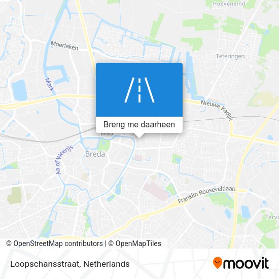 Loopschansstraat kaart
