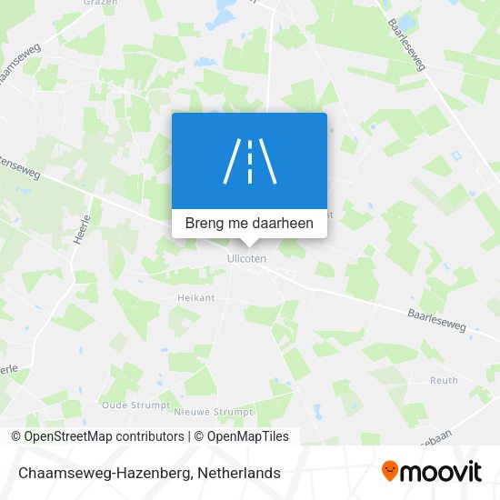 Chaamseweg-Hazenberg kaart