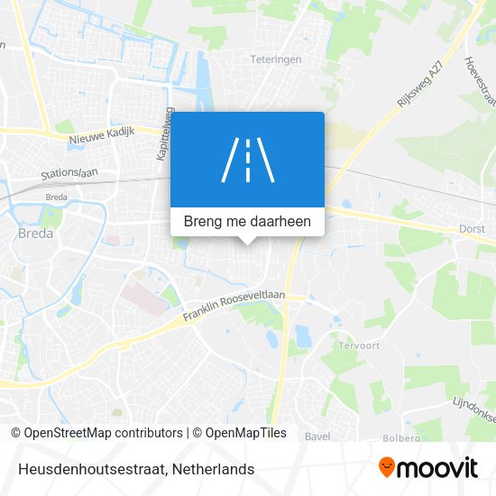 Heusdenhoutsestraat kaart