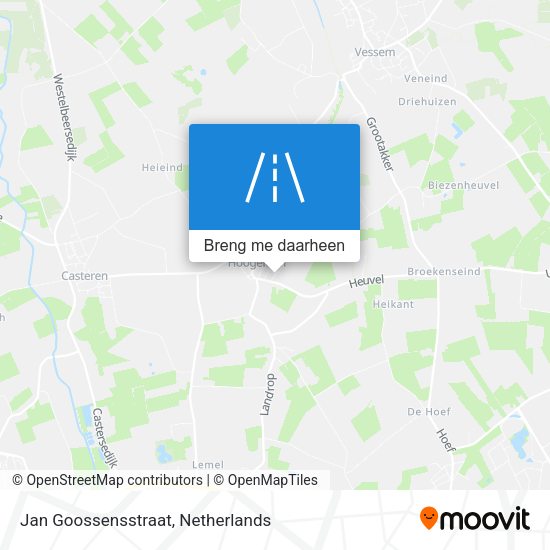 Jan Goossensstraat kaart
