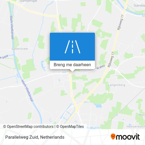 Parallelweg Zuid kaart