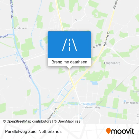 Parallelweg Zuid kaart