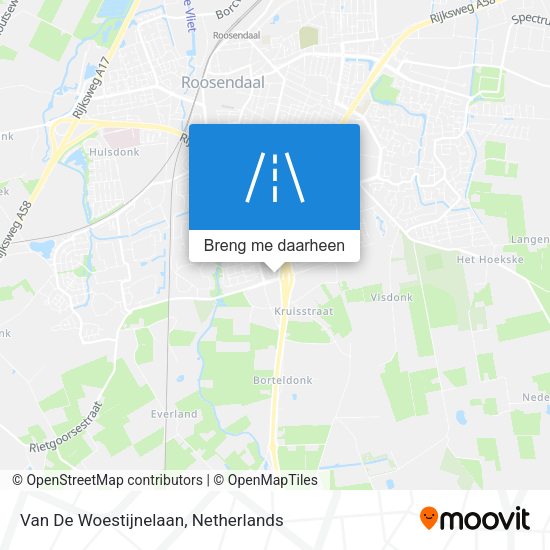 Van De Woestijnelaan kaart