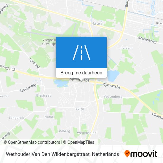 Wethouder Van Den Wildenbergstraat kaart