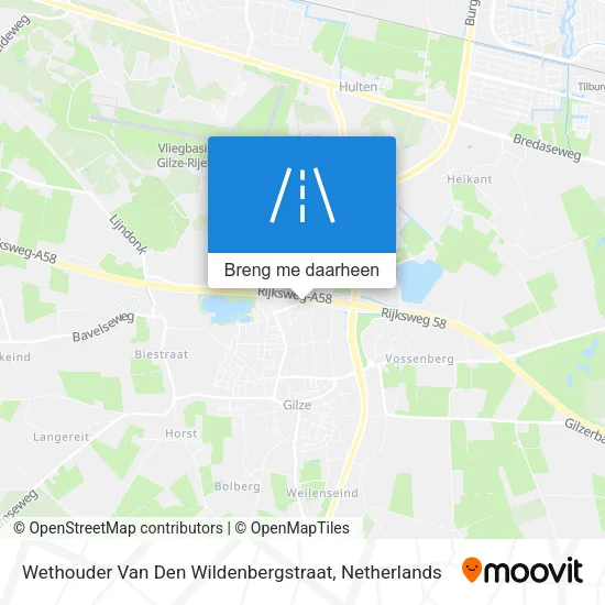 Wethouder Van Den Wildenbergstraat kaart
