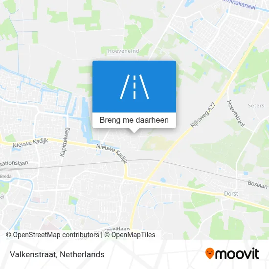 Valkenstraat kaart