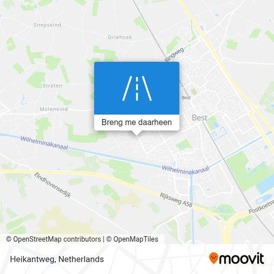 Heikantweg kaart