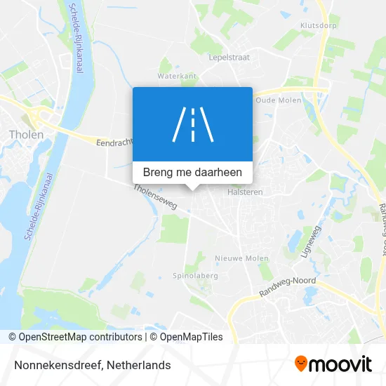 Nonnekensdreef kaart