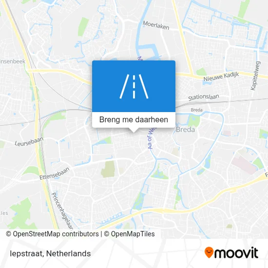 Iepstraat kaart