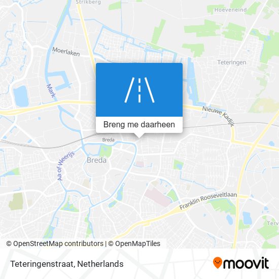 Teteringenstraat kaart