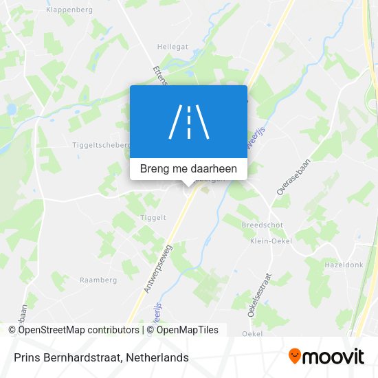 Prins Bernhardstraat kaart