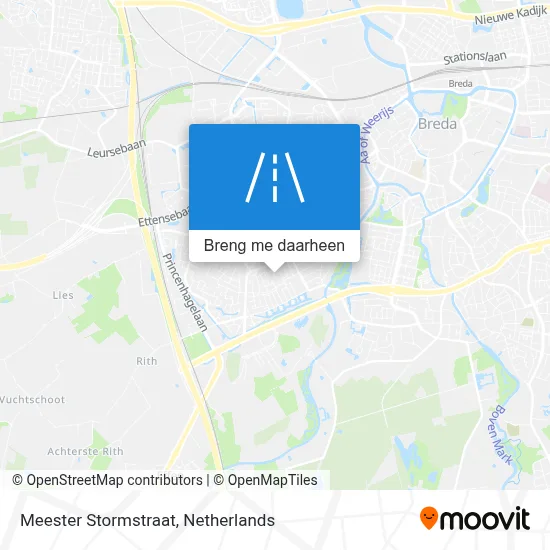 Meester Stormstraat kaart