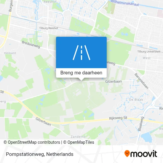 Pompstationweg kaart
