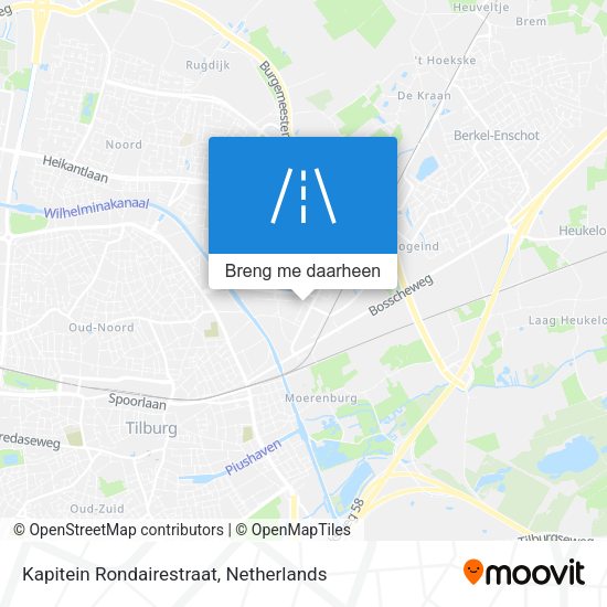 Kapitein Rondairestraat kaart
