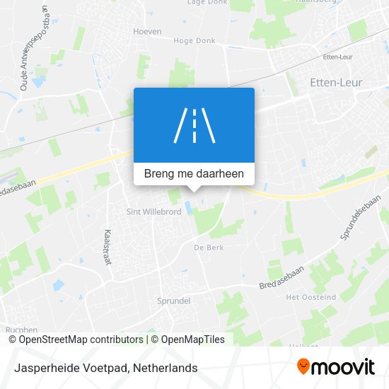 Jasperheide Voetpad kaart
