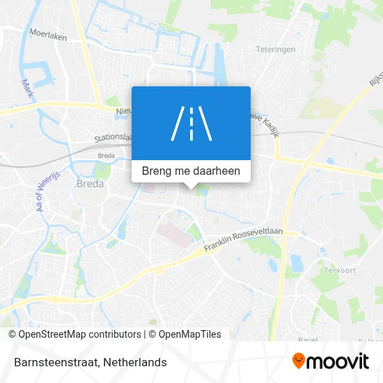 Barnsteenstraat kaart