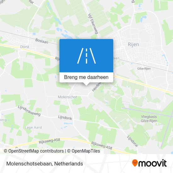 Molenschotsebaan kaart