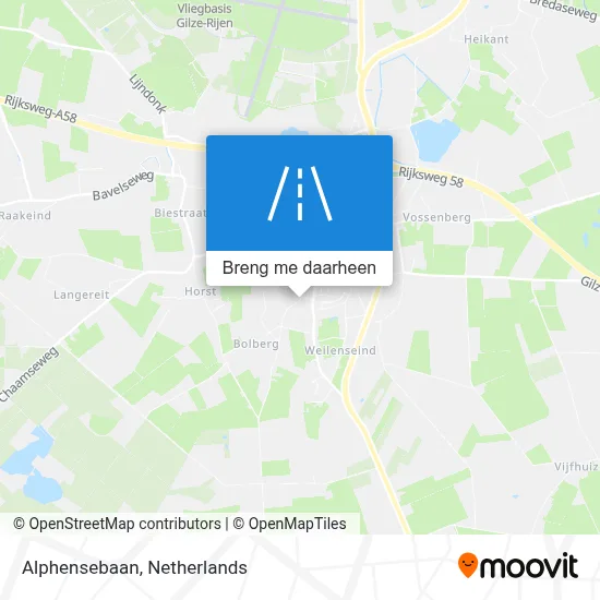 Alphensebaan kaart