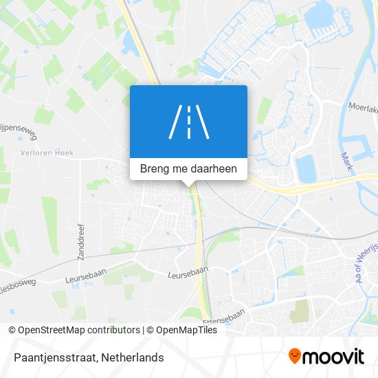 Paantjensstraat kaart