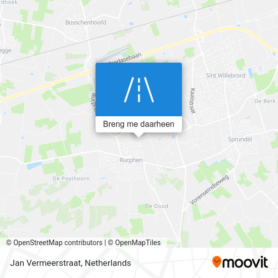 Jan Vermeerstraat kaart
