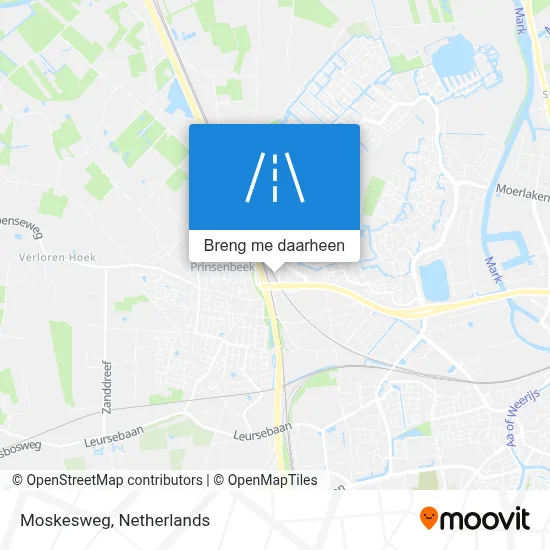 Moskesweg kaart