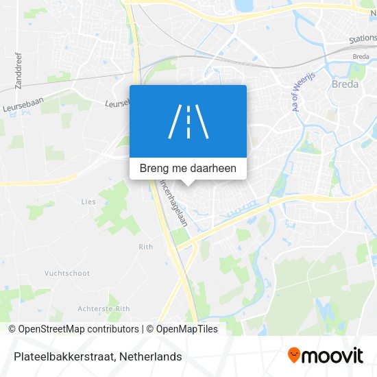 Plateelbakkerstraat kaart