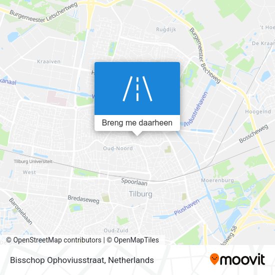 Bisschop Ophoviusstraat kaart