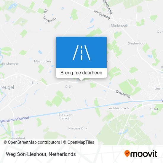 Weg Son-Lieshout kaart