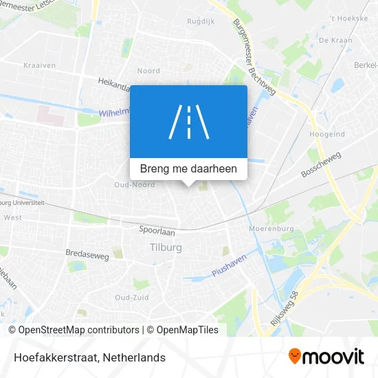 Hoefakkerstraat kaart