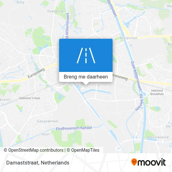 Damaststraat kaart