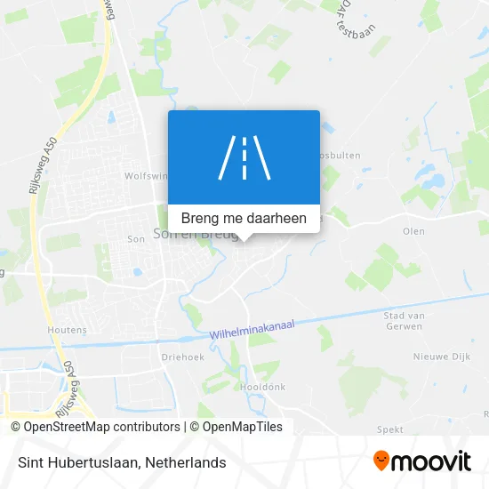 Sint Hubertuslaan kaart