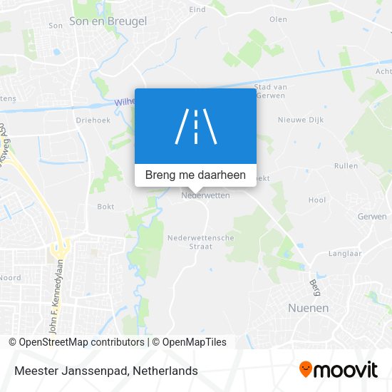 Meester Janssenpad kaart