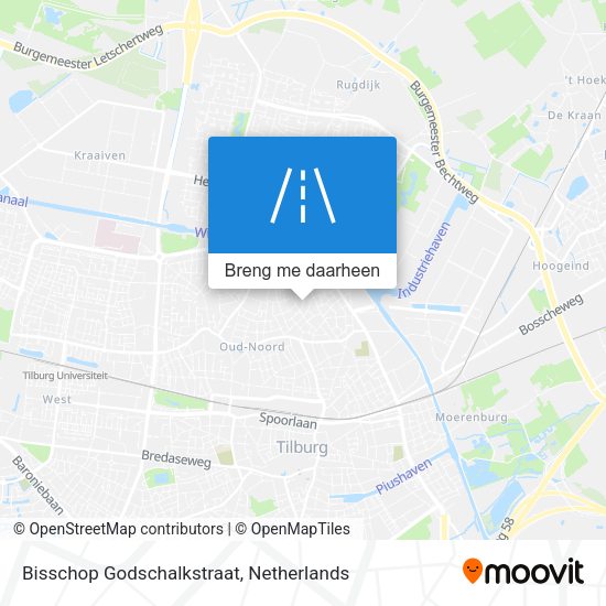 Bisschop Godschalkstraat kaart