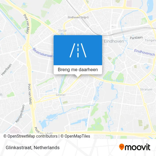 Glinkastraat kaart