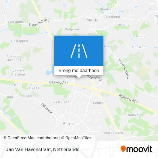 Jan Van Havenstraat kaart