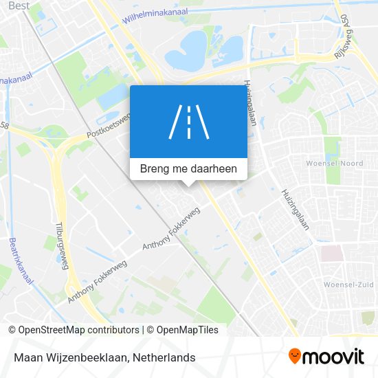 Maan Wijzenbeeklaan kaart