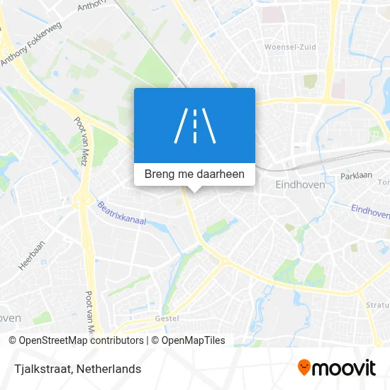 Tjalkstraat kaart