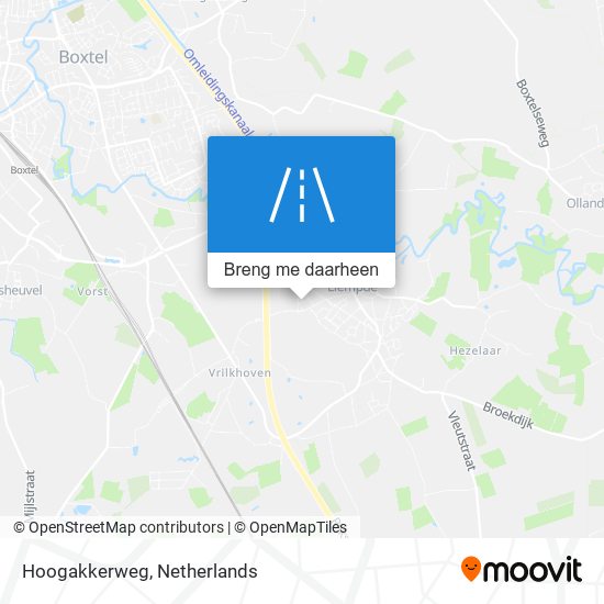 Hoogakkerweg kaart