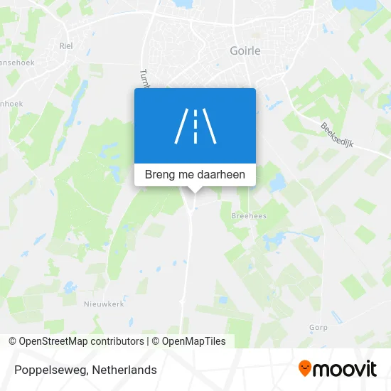 Poppelseweg kaart