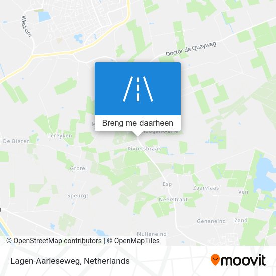 Lagen-Aarleseweg kaart