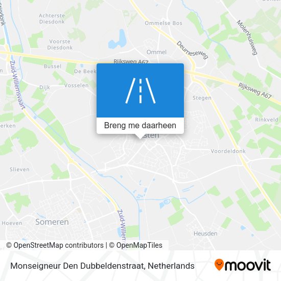 Monseigneur Den Dubbeldenstraat kaart