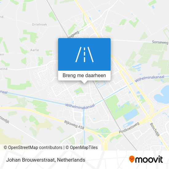 Johan Brouwerstraat kaart