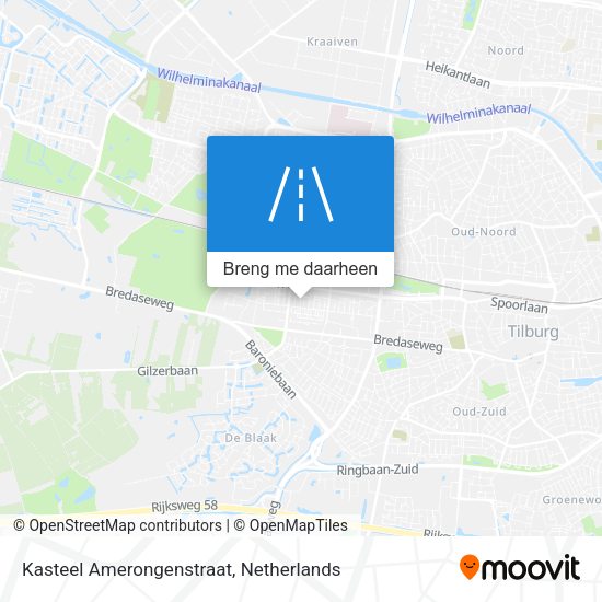 Kasteel Amerongenstraat kaart