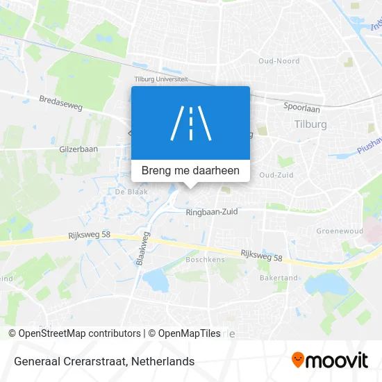 Generaal Crerarstraat kaart