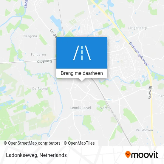 Ladonkseweg kaart